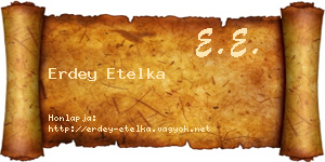 Erdey Etelka névjegykártya
